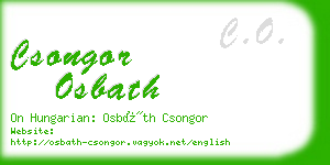 csongor osbath business card